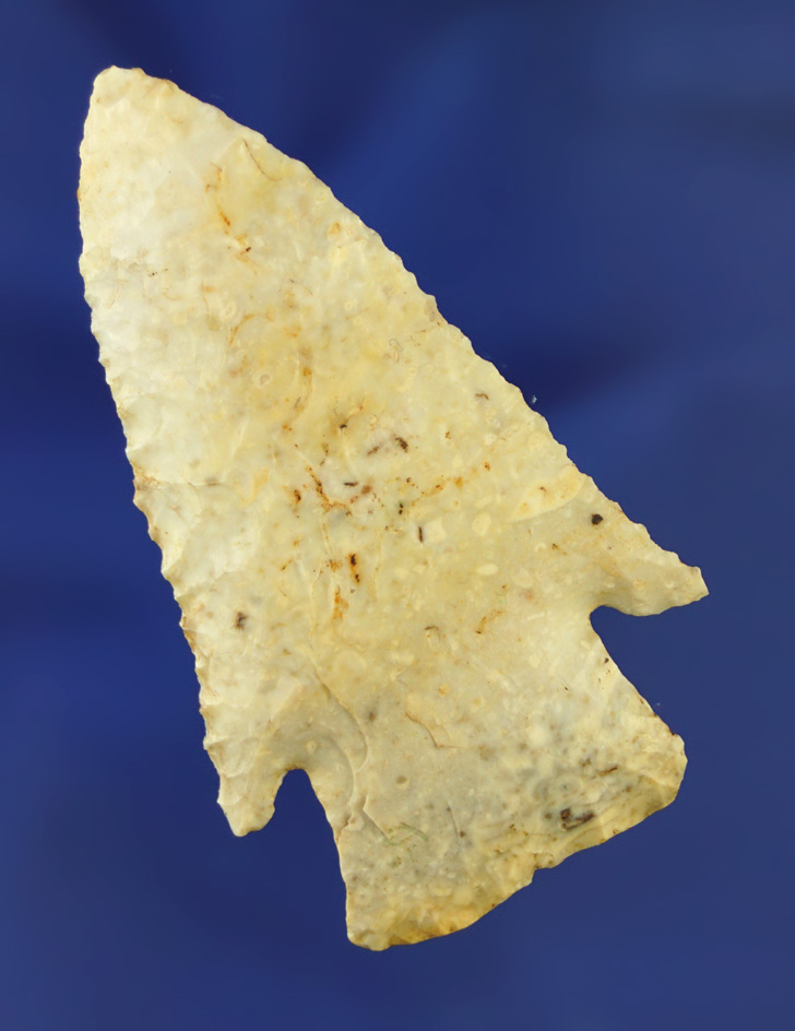 2 7/16" Hardin made from high-quality Burlington chert found in Cooper Co.,  Missouri.