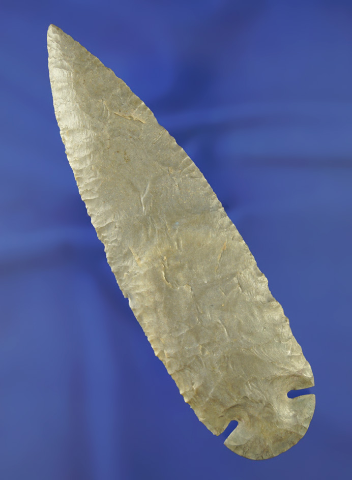 Large 5 7/8" Hornstone Dovetail with restoration to the base - Ohio. Ex. Sam Speck. Davis COA.