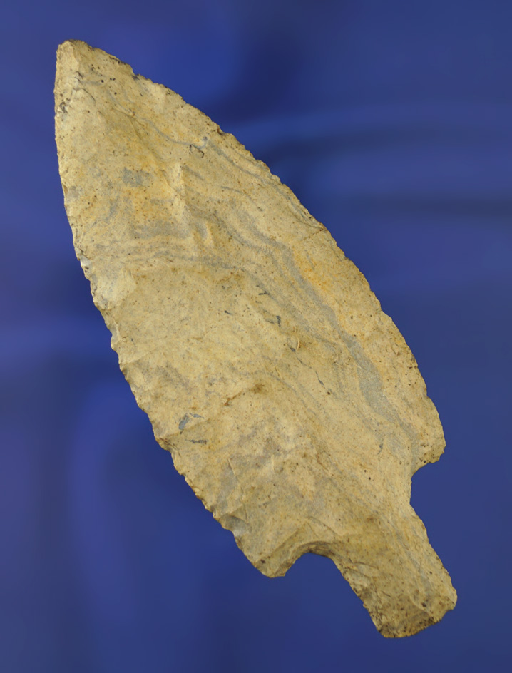 4 13/16" long stem Woodland period Knife - Montgomery Co.,  Ohio - nicely styled and well flaked.