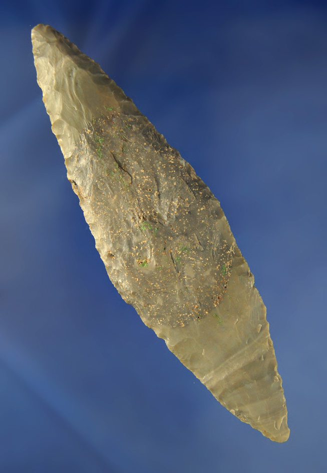 5 3/4" Harahey knife made from Hornstone found in Ohio Co.,  Kentucky.