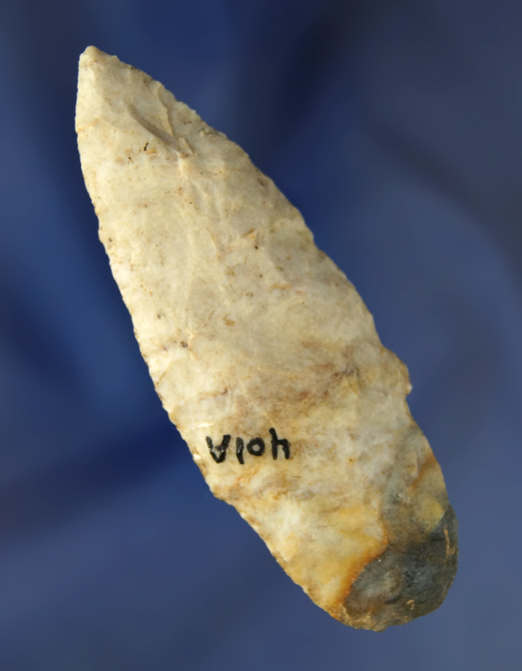 3 1/2" Early Adena made from Upper Mercer Flint found in Knox County Ohio. Jack Hooks