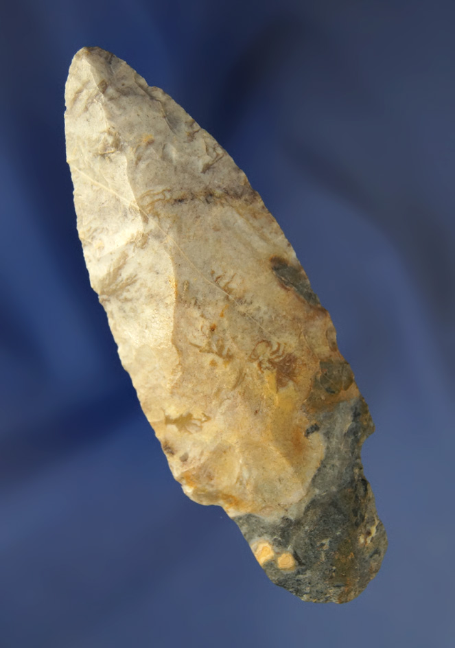 3 7/8" Early Adena made from Upper Mercer Flint found in Knox County Ohio. Jack Hooks