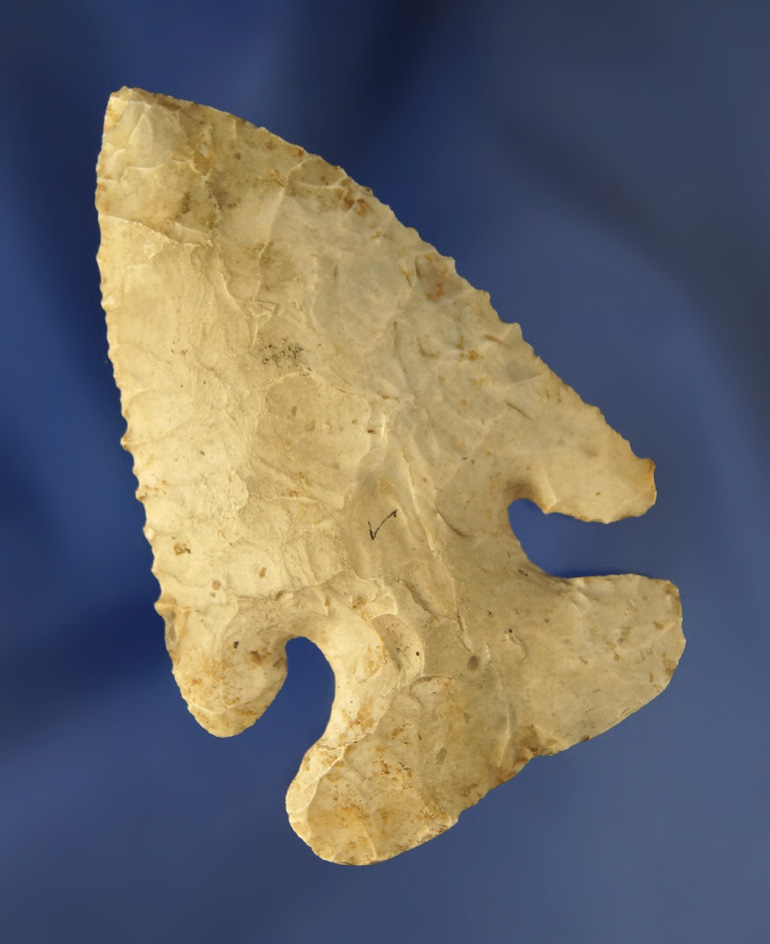 2 3/4" deep Notch Thebes knife found in Delaware County Ohio. Ex. Jack Hooks, Stanley Copeland.