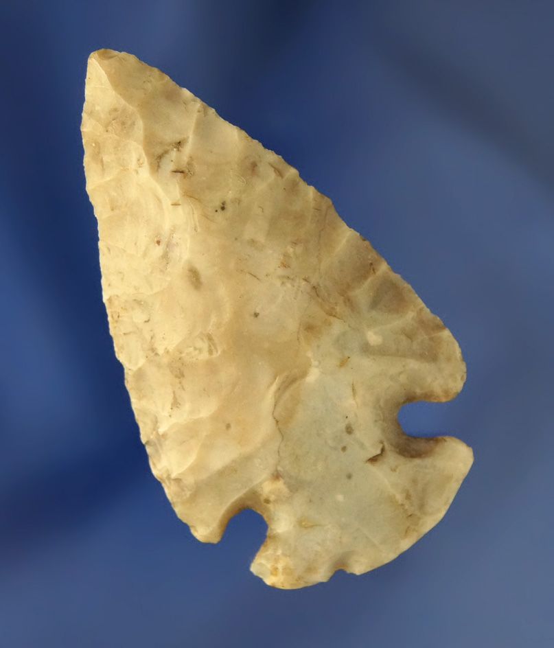 2 5/16" Flint Ridge Flint Dovetail found in Pickaway County Ohio. Ex. Jack Hooks collection.