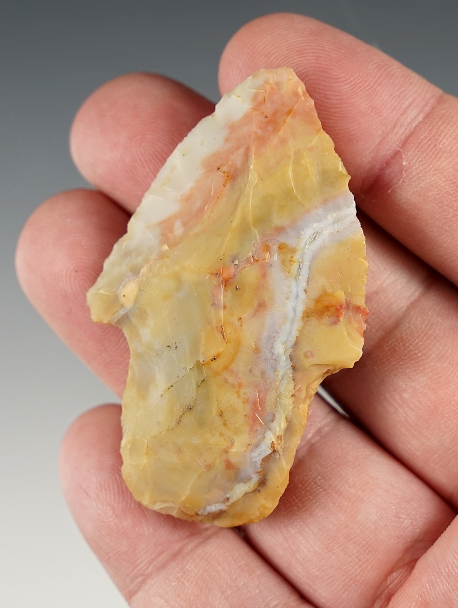 2 3/8" Ohio Adena made from colorful Flint Ridge Flint.