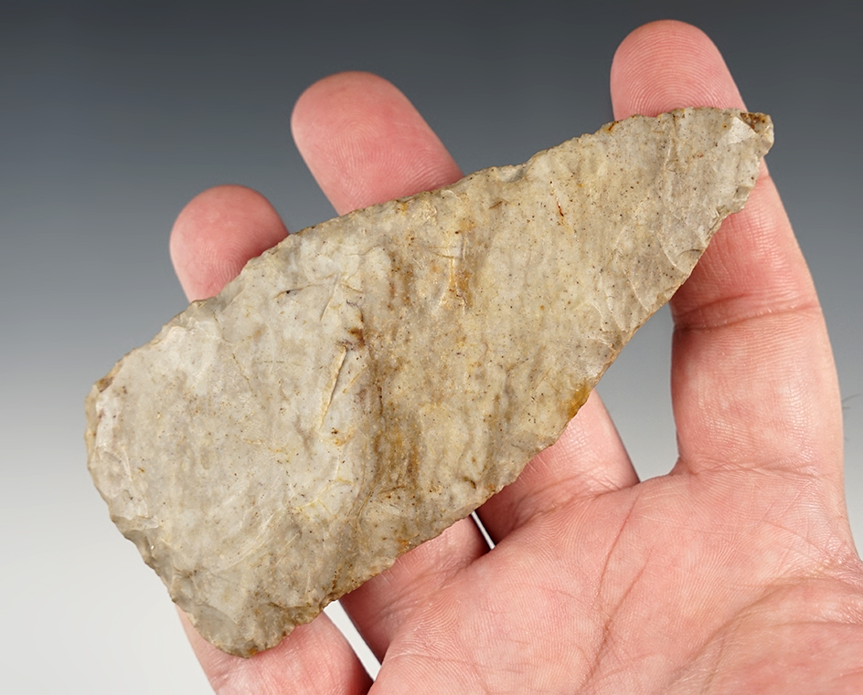 Well patinated 4 1/2" Archaic Knife - Montgomery Co., Ohio. Ex. Terry Elleman. Bennett COA.