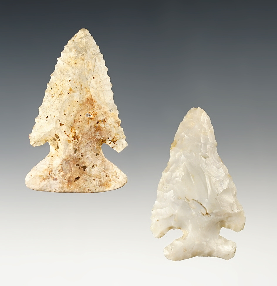 Pair of well made Ohio Archaic Bevels. The largest is 2 1/8".