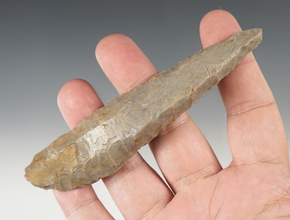 Incredible 4 15/16" Paleo Uniface Knife found in Ohio