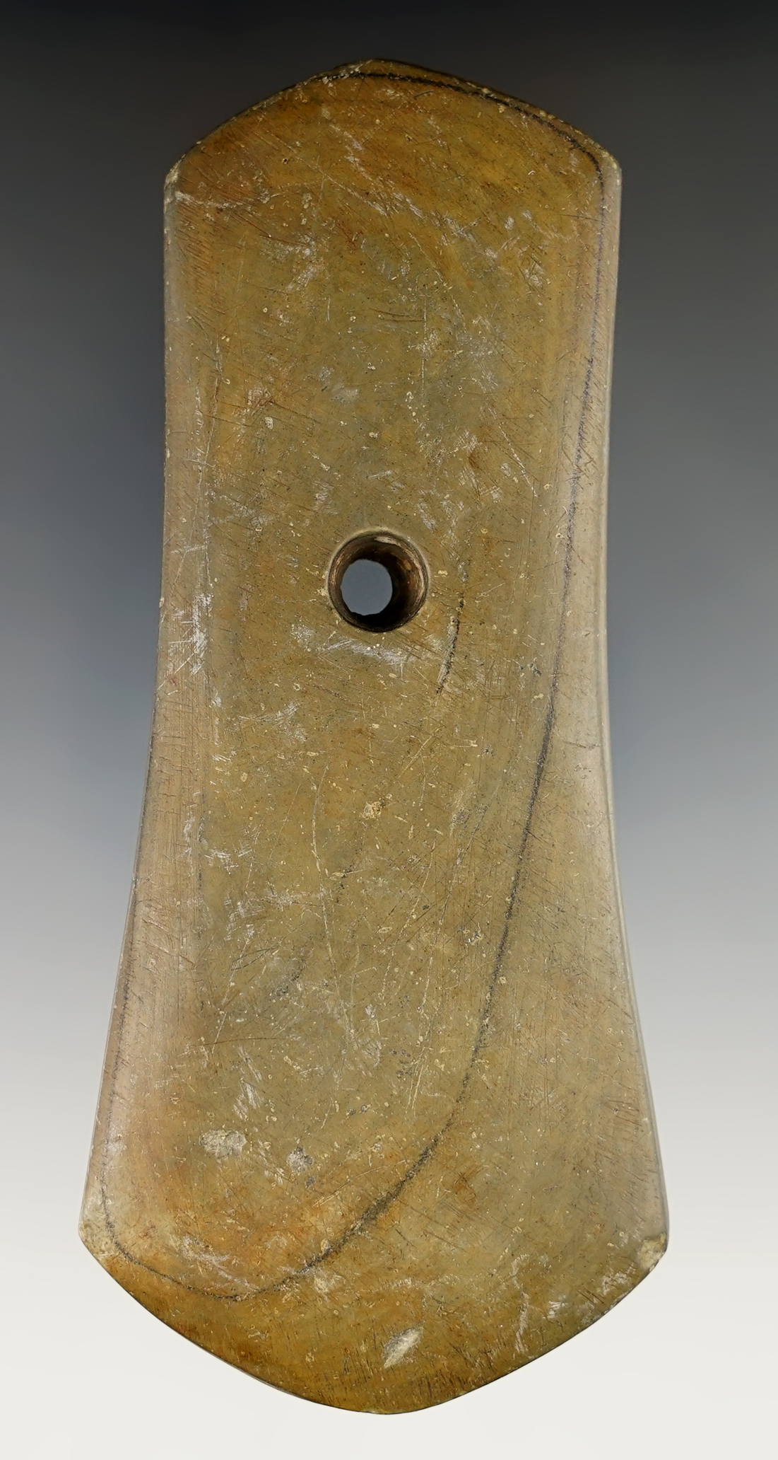 Superb 4 7/8" Adena Pendant found in Scioto Co., Ohio in the vacinity of Portsmouth.