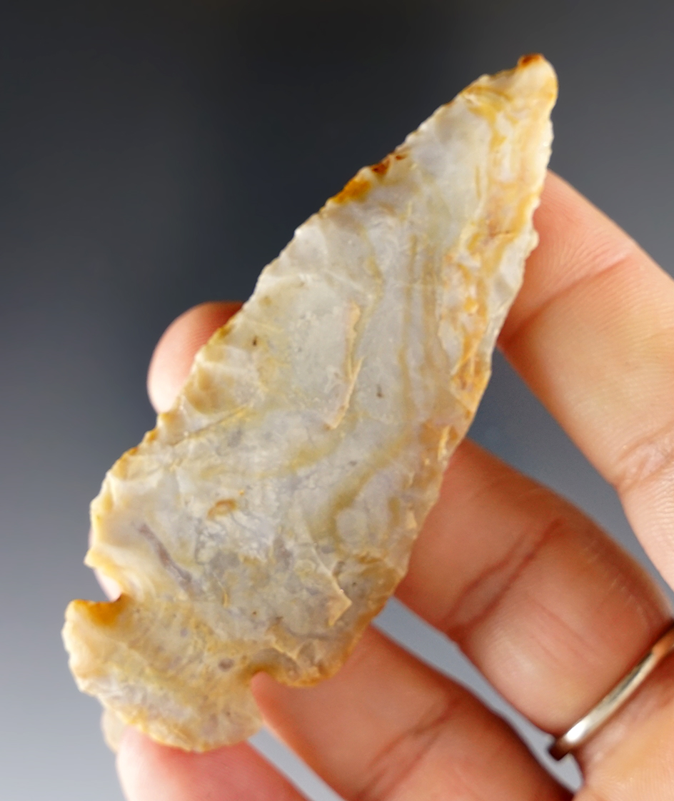 3" Ohio Dovetail made from nicely colored Flint Ridge Flint.