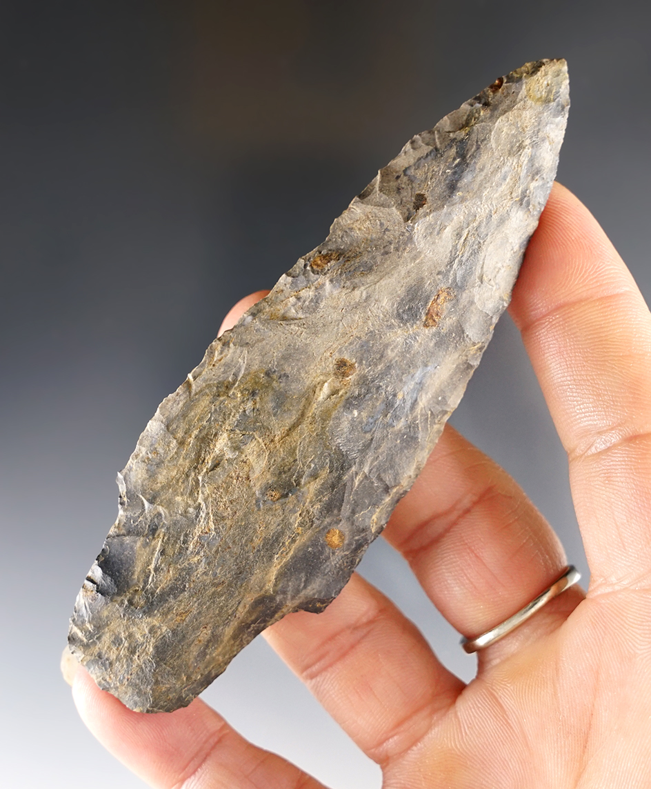 Outstanding 4 3/16" Adena found in Cessna Township, Hardin Co., Ohio on 8-7-2011.