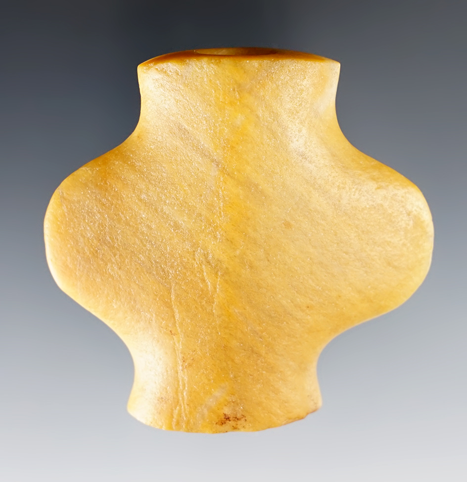 Exceptional! 2 1/4 by 2 3/8" Bottle Bannerstone - Jerry Isle in 1947 in Wayne Co., Illinois. COAs.