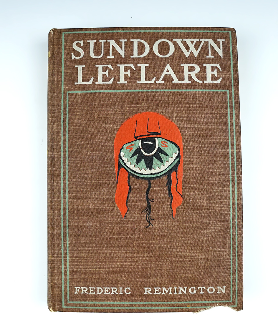 Antique book "Sundown Leflare", written by Frederick Remington, 1899. Some foxing