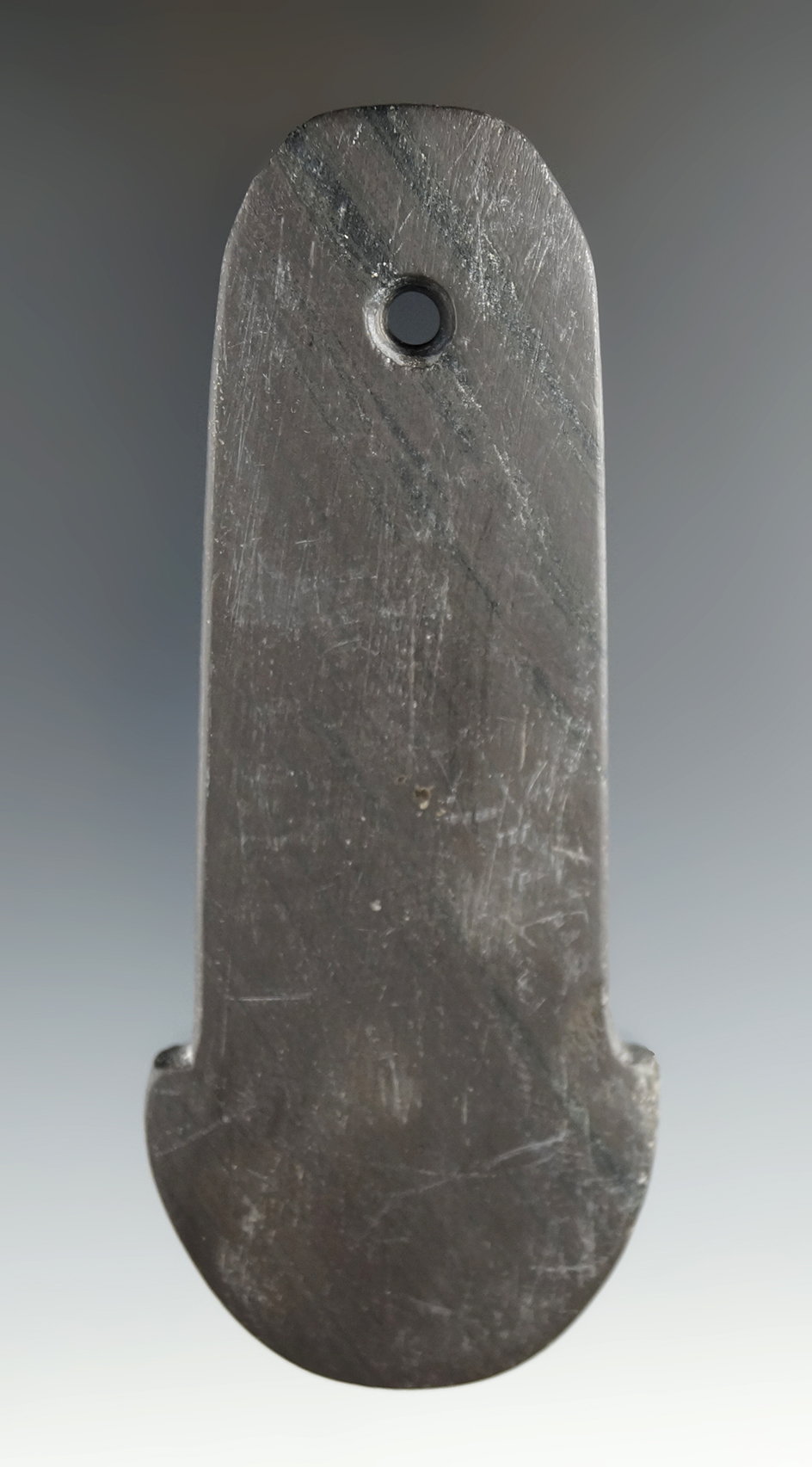 4 7/16" Adena Anchor Pendant found in Licking Co., Ohio. Pictured in Who's Who #8, page 242.