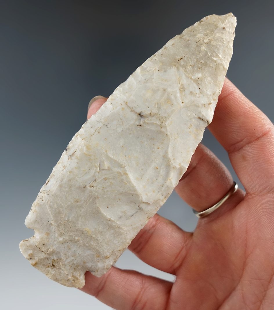 4 3/8" dovetail found in Calhoun Co., Illinois.