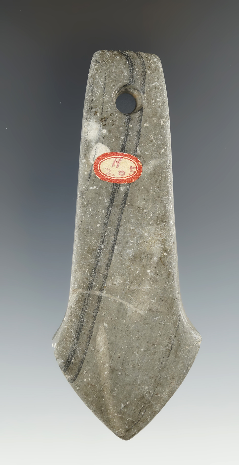 4 1/4" Adena Anchor Pendant that is tallied found in Erie Co., Ohio in Berlin Twp.