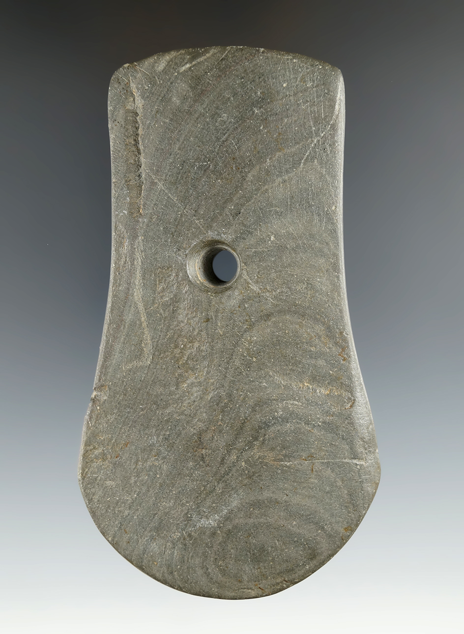 4 7/16" Adena Keyhole Pendant - Montgomery Co., Ohio. Pictured.