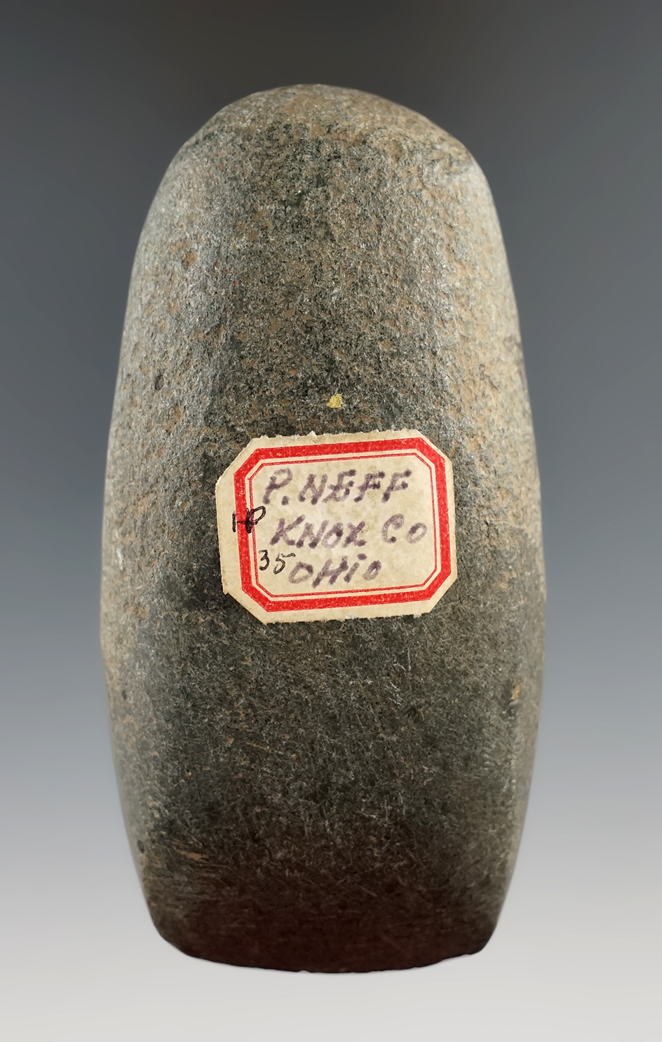 4" nicely polished hardstone Celt found in Knox Co., Ohio.