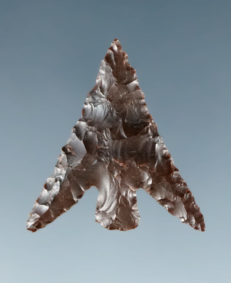 Well styled 7/8" Columbia Plateau made from dark brown Jasper - Yakima River, Benton Co. WA