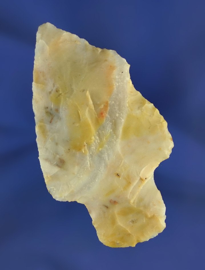 Colorful 2 1/2" Flint Ridge Flint Adena found in Logan Co.,  Ohio. Ex. Jim Hawks collection.