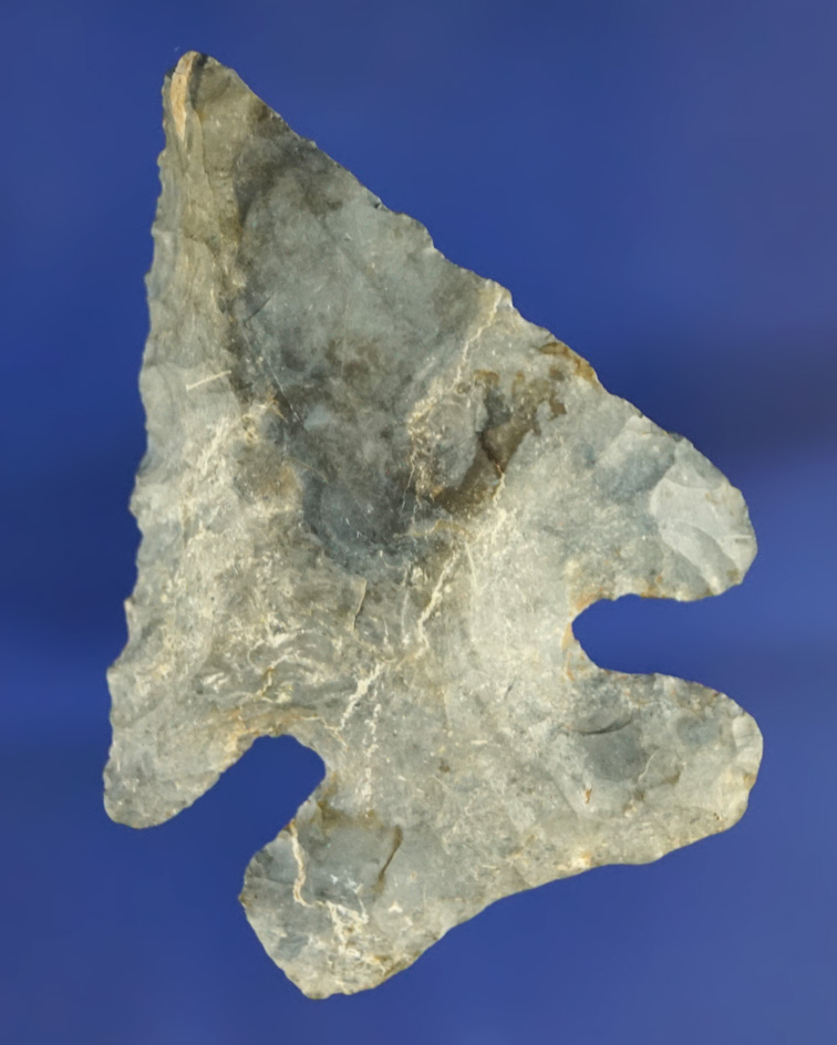 Very steep bevels on this 2 1/16" Archaic Thebes found in Ohio.