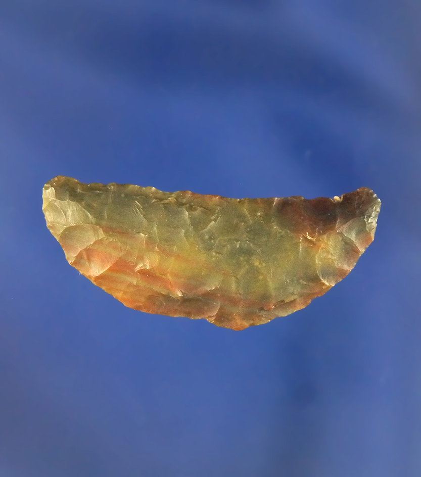 Nice! 1 5/8" Paleo Crescent made from beautiful green and red Jasper found in Oregon