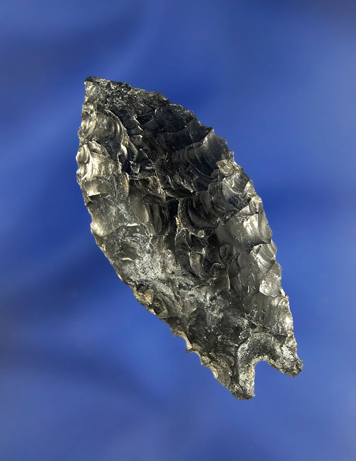 Excellent style on this 2 1/16" Humboldt made from Obsidian  found in Oregon.