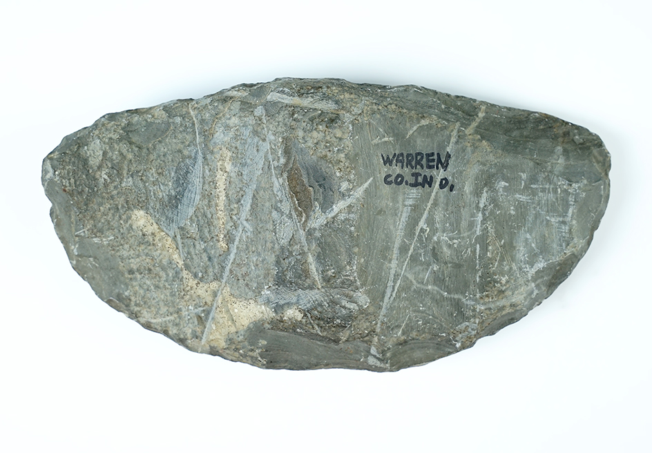 Large 8 3/8" wide Wing Bannerstone Preform found in Warren Co., Indiana.