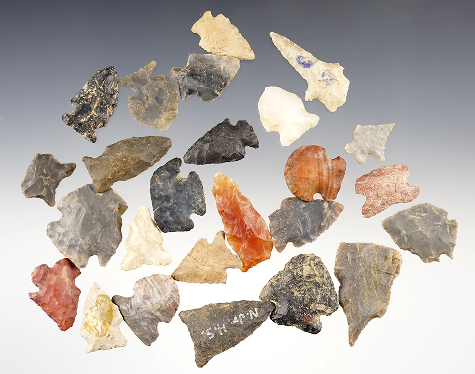 Set of 25 Midwest points. The largest is 1 1/2".