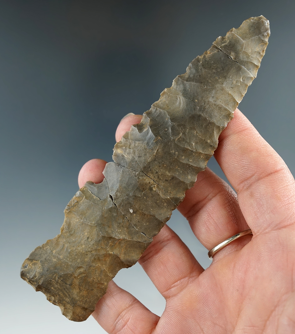 4 15/16" Scottsbluff Knife found in Wilson Co., Texas that is broken and glued in three places.