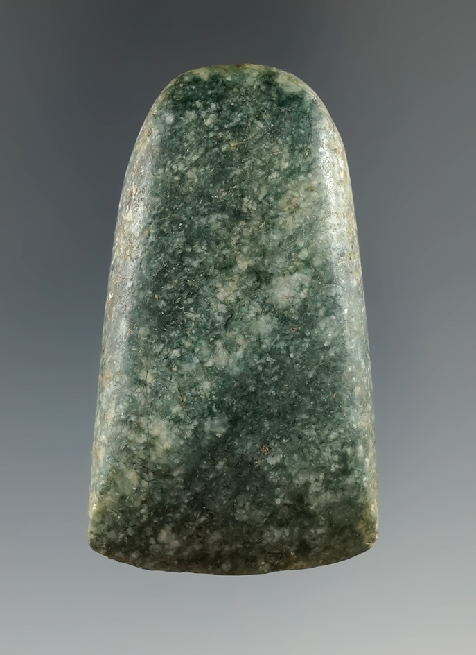Highly polished 2 1/8" pre-Columbian jadeite Celt found in Costa Rica.