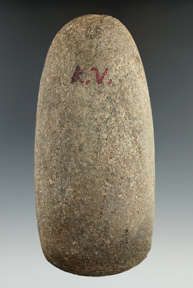 5" Hardstone Adze with sharp bit found in Wayne Co., Ohio by Todd Holgrom in 1968.