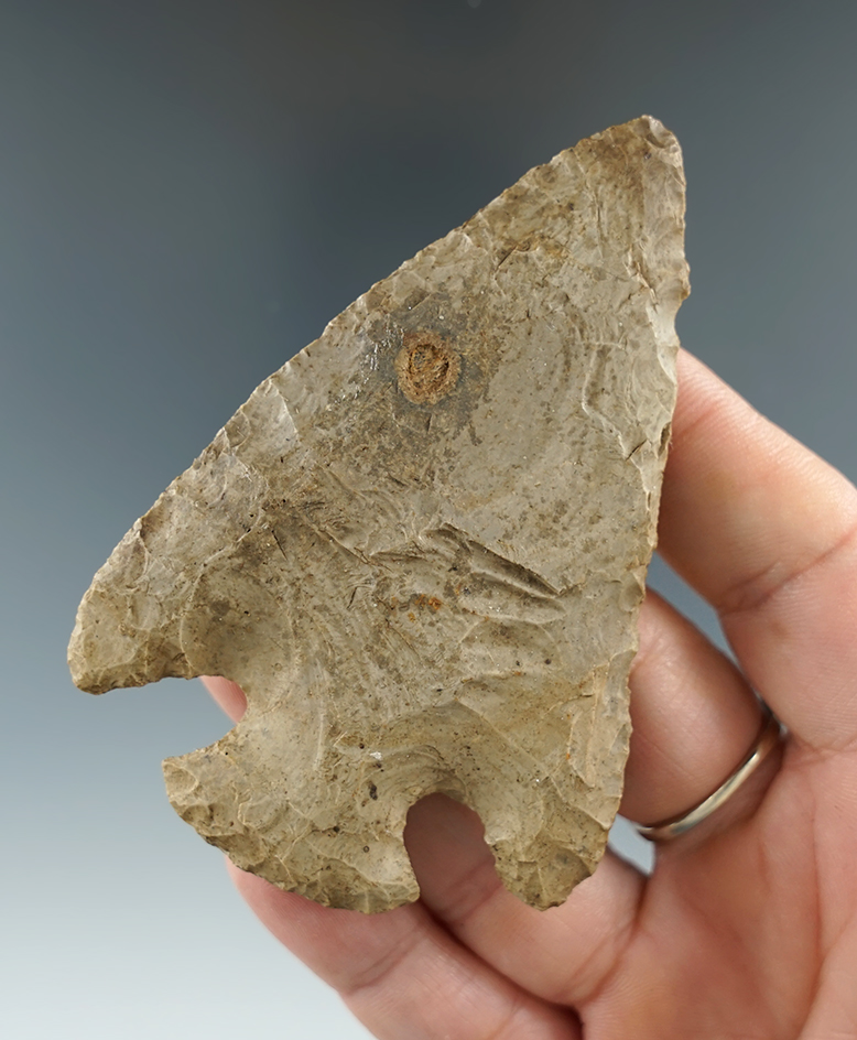 3 1/4" Snyders Hopewell found in Indiana.