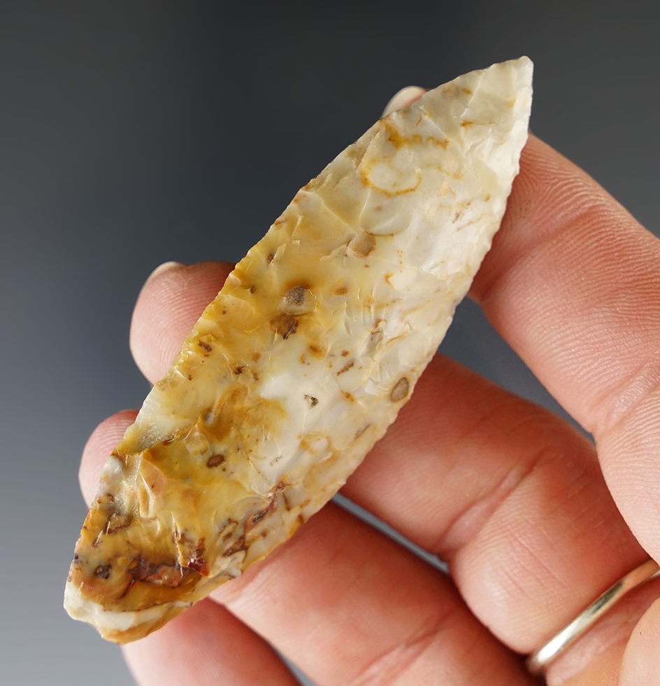 2 3/4" Cascade Shouldered made from multi-colored Flint found near the Columbia River.