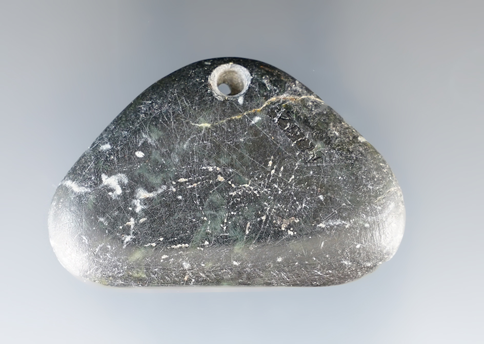 1 5/16" Pre-Columbian Drilled Pendant with heavily polish to entire surface.