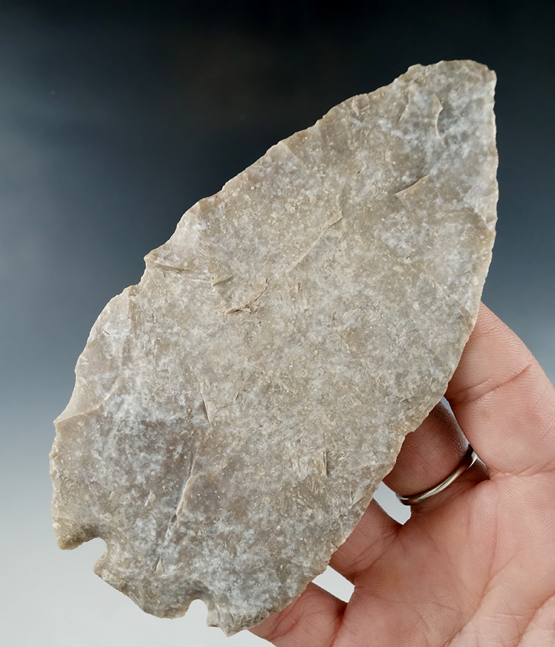 Big and nice! 5 1/16" base Tang knife found in Central Texas that is highly patinated.