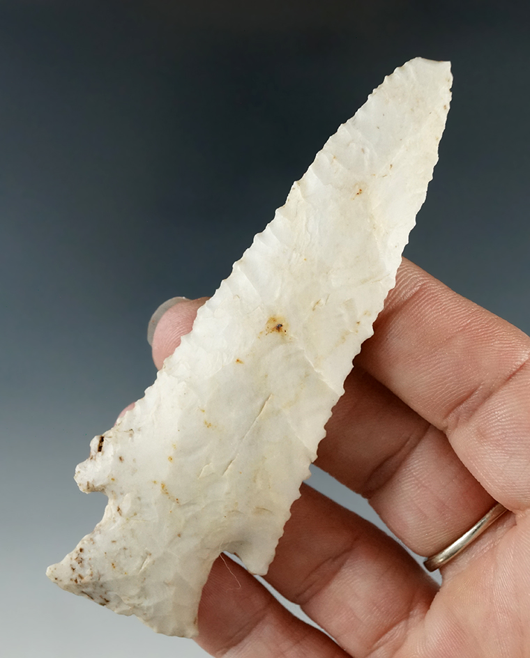 3 11/16" Hardin found in St. Charles Co., Missouri - Burlington chert. Rogers COA.