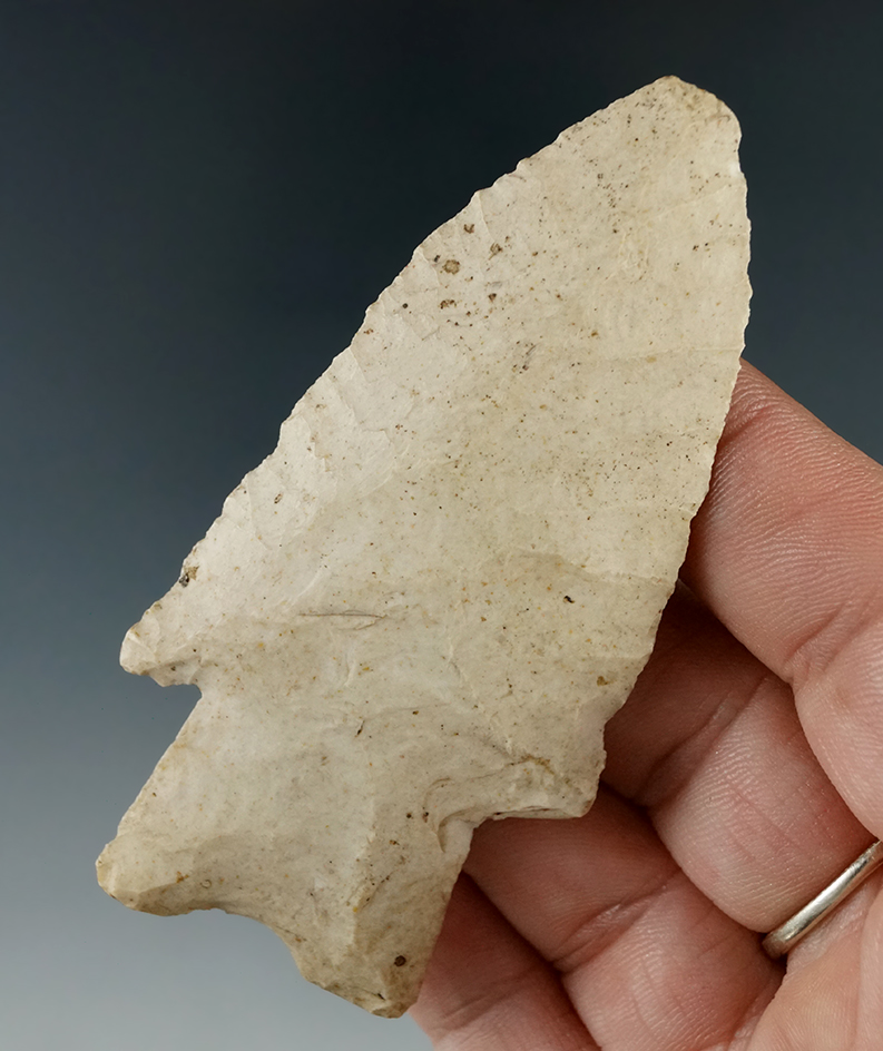 3 1/8" well flaked and nicely patinated Hardin found in Pike Co., Illinois.