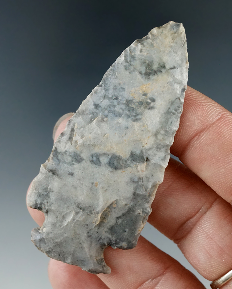 2 9/16" sidenotch made from attractive mottled material found in Illinois.