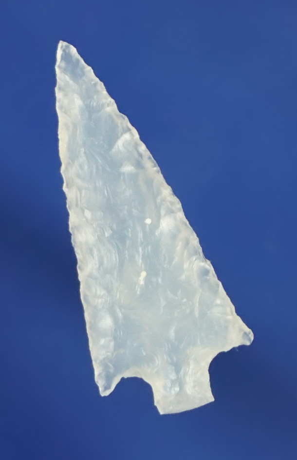 15/16" Columbia Plateau made from beautifully translucent white agate -Oregon. Rogers COA.