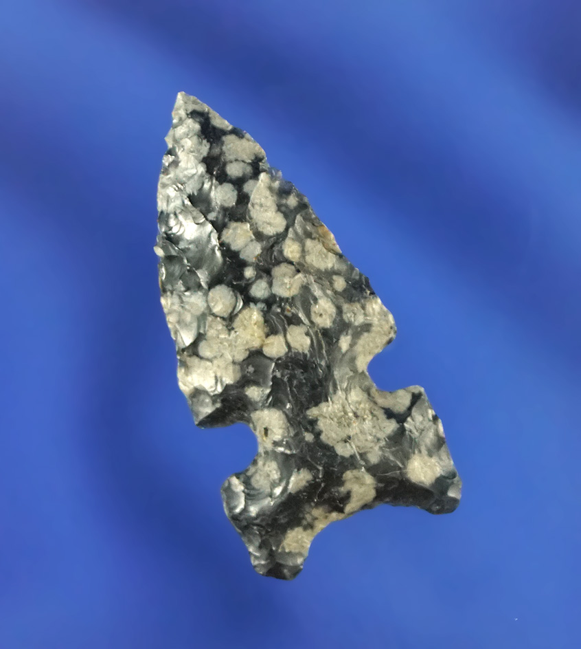 1 1/8" nicely styled Sidenotch made from speckled obsidian found in Oregon.