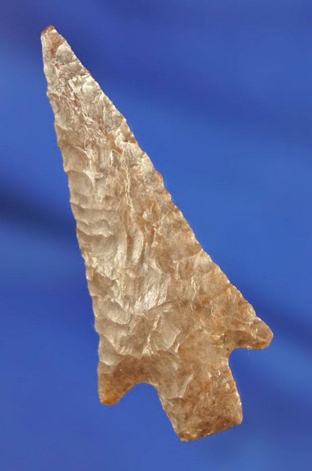 1 11/16" well styled stemmed arrowhead found near the Columbia River.