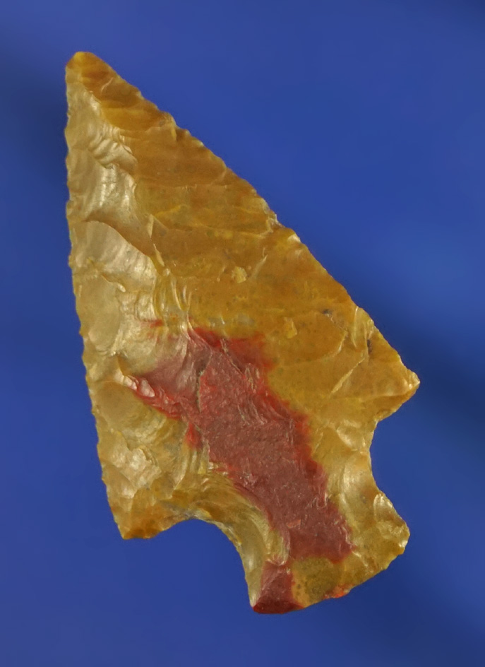 1 3/8" beautiful Jasper arrowhead found in the Western U. S.
