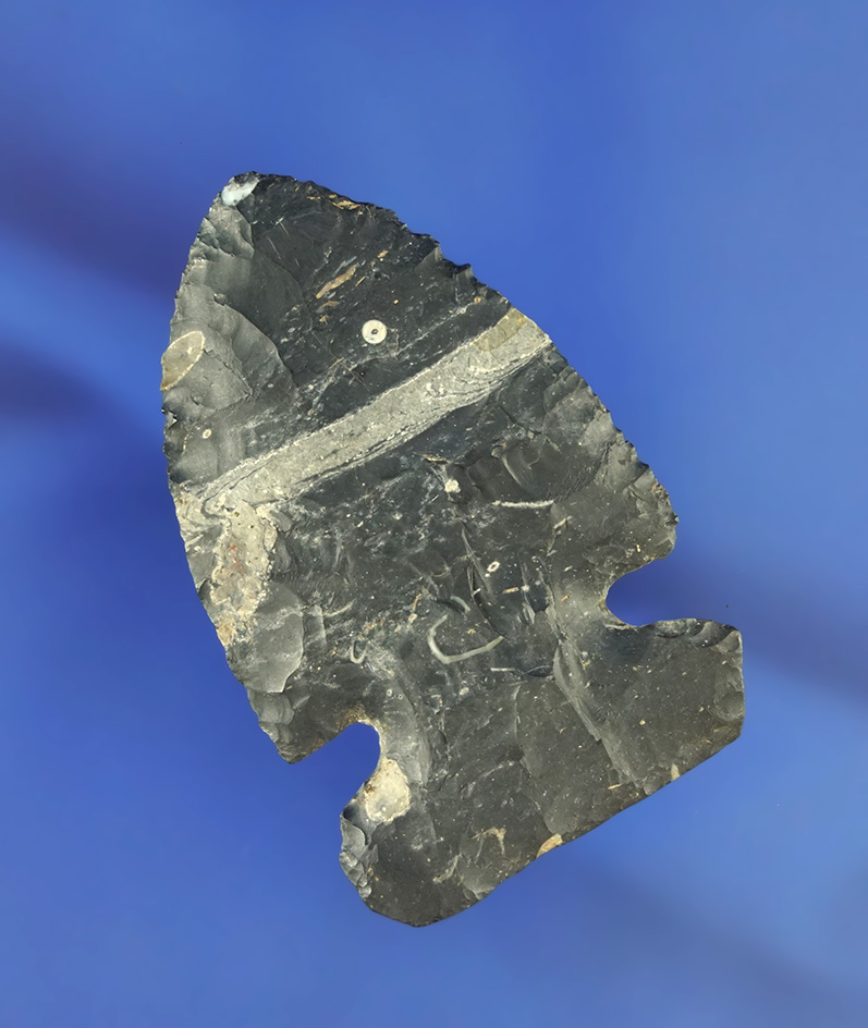 2 1/4" Coshocton Big Sandy Sidenotch made from nicely colored material Montgomery Co.,  OH.