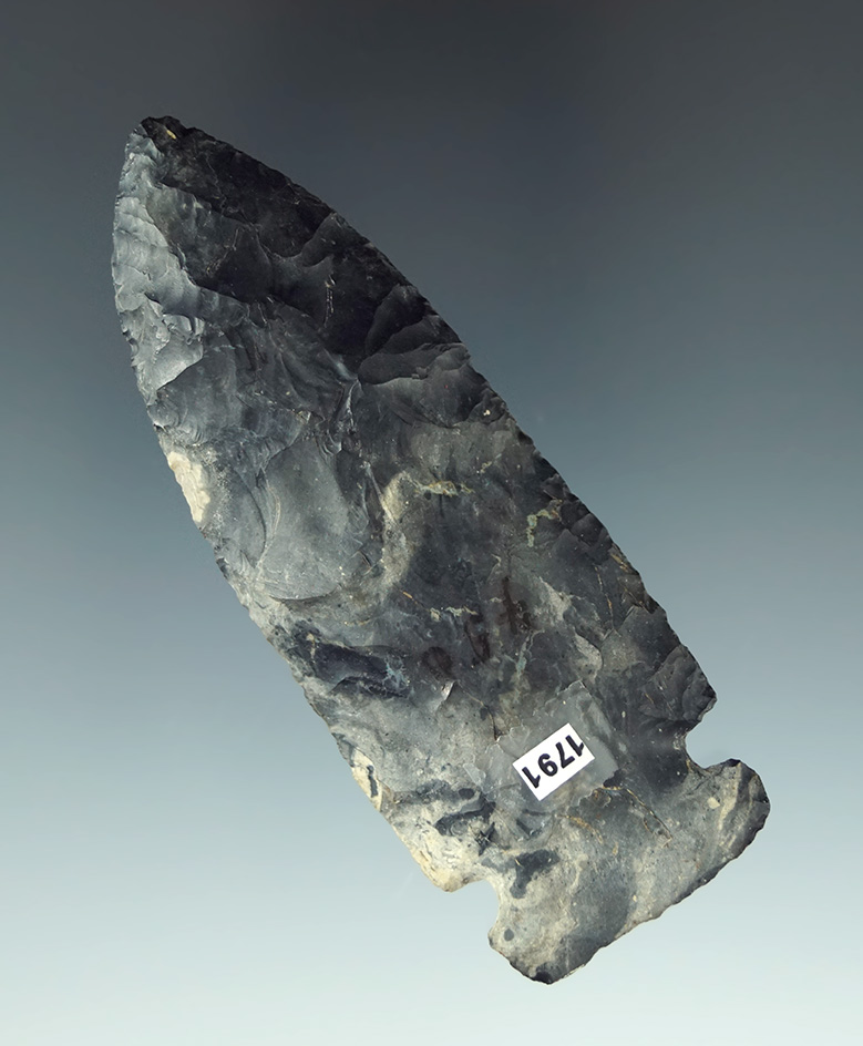 3 1/4" beautifully colored Flint Ridge Flint Sidenotch found in Darke County Ohio.