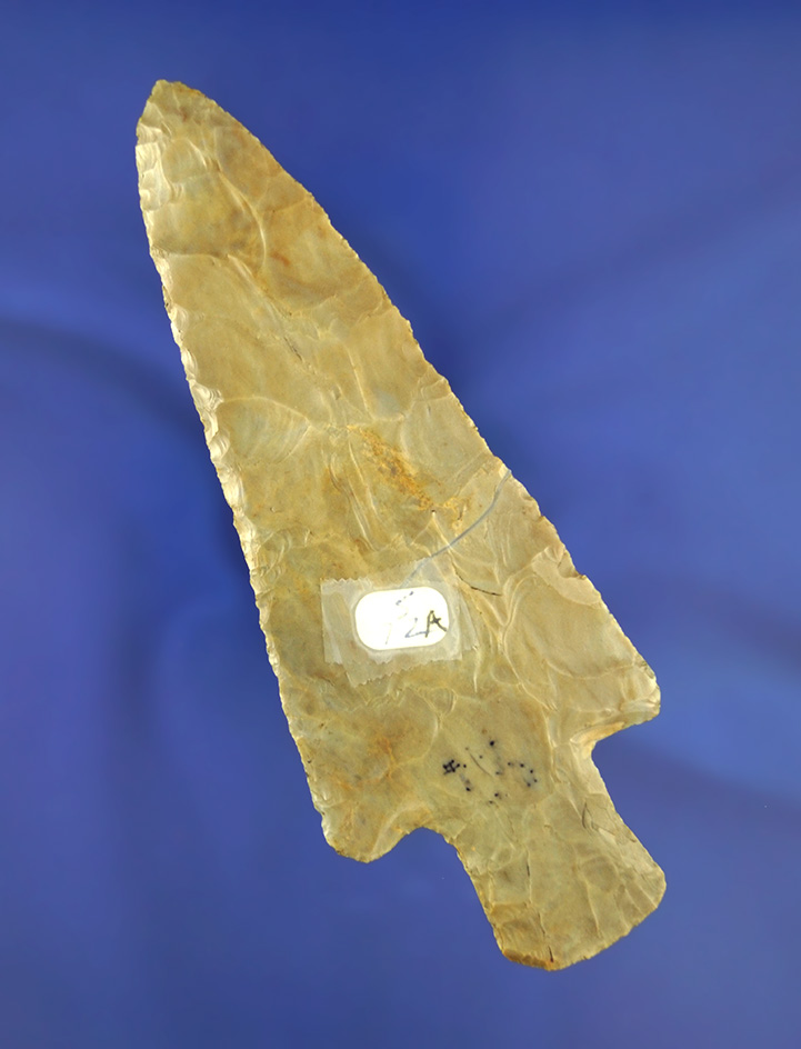 Very large 5 3/8" Adena made from high-quality Flint Ridge Flint found in Ohio. Ex. Kenny McNeil