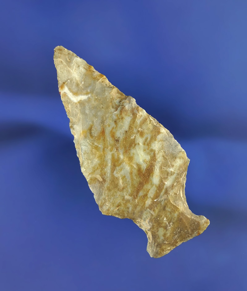 2 9/16" Ashtabula made from high-quality Upper Mercer Flint found in northern Ohio.