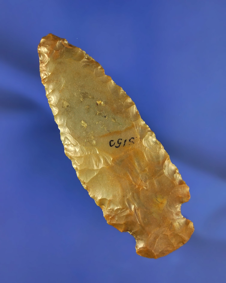 3 3/16"Carter Cave Flint Dovetail found in Miami Co.,  Ohio.