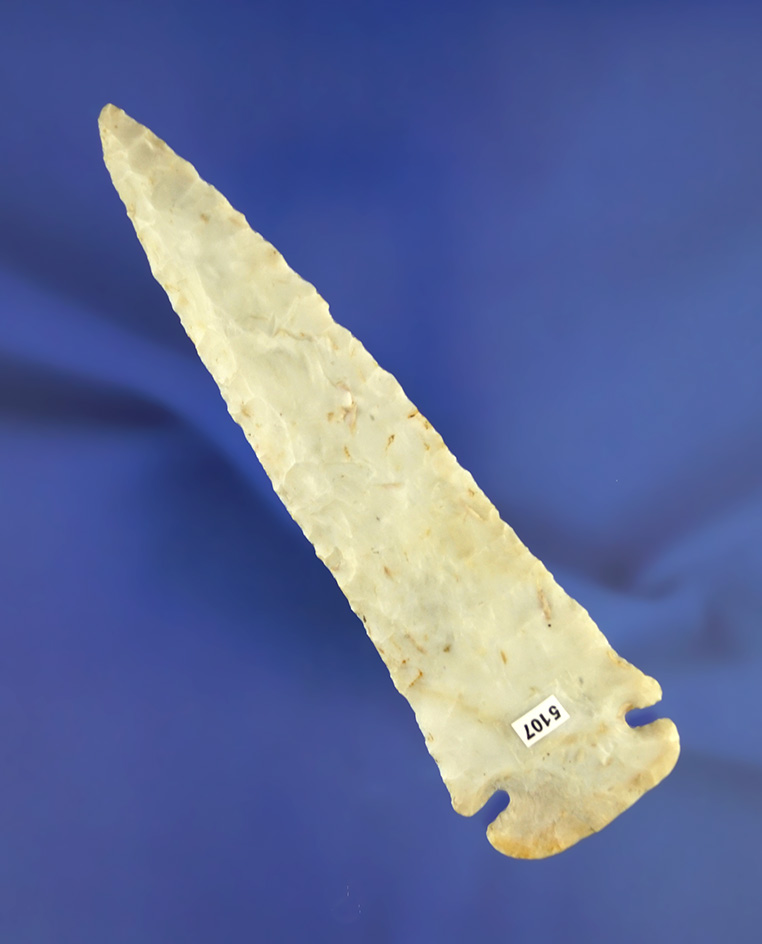 Pictured! 4 13/16" Flint Ridge Dovetail - restoration to one basal corner - Medina Co.,  Ohio.