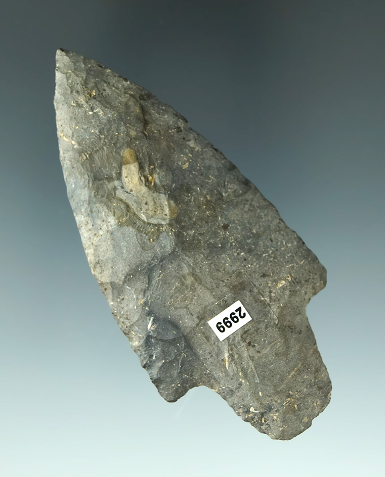 3 5/16" Adena that is nicely flaked from Nellie chert found in Delaware County Ohio.